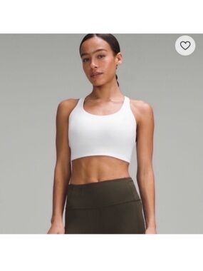 Like New Lululemon Energy Bra High Support- White, Size 34C